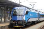 ÖBB 1216 233 mit CD Railjet 001 in Wiener Neustadt Hbf als EC 73 am 15.06.2014