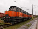 AWT 741 501-1, 741 502-9 auf Hbf. Kralupy nad Vltavou am 4. 6. 2013. Hochwasser an der Vltava (Moldau).