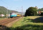 140 052 (Arriva) als R 1305 war am 25.07.22 in Ústí nad Labem Střekov zu sehen. Die Lok fährt öfter als Ersatz bei Regio Jet!