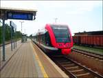 Arriva 848 423-0 in Bahnhof Mikulov am 25.