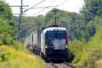 EP Cargo 383 063-5 kommt den kleinen Berg hoch mit einem gemischten KLV in Herten-Westerholt 13.8.2026 