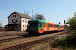 928/628 239 von GWTR, am 19.04.2019, bei Einfahrt in den Bf Žihle als R1088 (Plzeň hl.n.