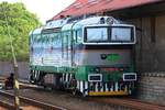 CZ-KDSC 753 197-3 wartet am 20.Juli 2019 im Bahnhof Hulin auf ihren nächsten Einsatz.