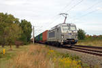 383 404 der Metrans führte am 30.08.20 einen Containerzug durch Greppin Richtung Bitterfeld.