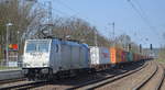 METRANS a.s., Praha [CZ] mit  186 539-3  [NVR-Nummer: 91 80 6186 539-3 D-RPOOL] und Containerzug am 20.04.21 Durchfahrt Bf.
