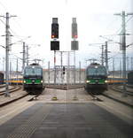 Mein erstes Antreffen eines Regio-Jet Zuges in Wien Hauptbahnhof am 3.02.2018.