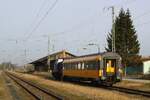 RailTransport-Stift s.r.o., Šluknov 745 701-3 / 92 54 2745 701-3 CZ-RTTS / ex 202 260-6 / ex 203 501-2 + RegioJet Wagen A-RJ 61 81 89 90 101-9 ASmz / - Bf Anklam auf 7 - 06.03.2019 - vom