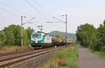 383 052-8 (Unipetrol) zu sehen am 24.08.19 mit eiem Kesselzug bei Libochovany.