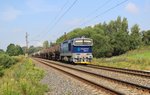 753 722-8 mit einem Kesselzug am 22.07.16 in Chotikov.