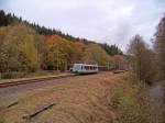 654 040 (VT40) als VIA83117 in Rotau, 23.10.09.