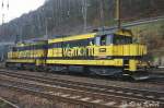 Zwei Loks der Baureihe 742, wurden am 6.12.2006 in Bad Schandaugesehen. Es ist vorn die 742 520-0 und hinten die 742 361-9. Die Zwei sind vo Viamont. 