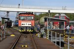 Tag der Eisenbahn am 24.09.16 in Cheb: 799 041 an der Drehscheibe