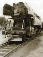 Dampflok der BR 477 der CSD auf der Fahrzeugausstellung Radebaul-Ost 1984