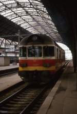 Schon 1988 kam es nur nur wenige Male am Tag vor, dass ein alter Dieseltriebwagen  in die Halle des Prager Hauptbahnhof kam.