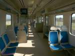 Innenansicht des von der spanischen Firma CAF gebauten Elektrotriebzuges TCDD-E22025 fr der S-Bahnverkehr im Groraum Izmir.