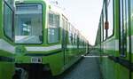 Stadtbahn Tunis__Die abgestellten Fahrzeuge warten auf ihre Inbetriebsetzung.__11-1984