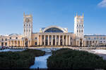 07.02.2025: Empfangsgebäude in schönstem Wetter / Харків (Kharkiv), Ukraine