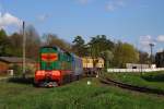 CME3 - 1922 mit einem Bauzug in Rogatin (30.04.2008)
