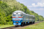 Dieseltriebzug DR1A-287 als Nahverkehrszug aus Nischyn, 19.05.2024