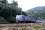 Irgendwo in den Karpaten kam mir am 1.6.2009 auf dem Weg von Lviv nach Tschop dieser ER 1029 Elektrotriebwagen entgegen.