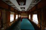 Im privaten Eisenbahnwagen des ukrainischen Politikers Wladimir Wassiljewitsch Schtscherbitzki. (Eisenbahnmuseum Kiev, April 2016)
