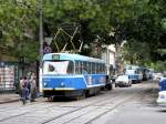 Nichts ging mehr! - Am 5.9.2009 gab es in einer der Hauptstraßen von Odessa einen Schienenbruch. Alle Straßenbahnen auf diesem Abschnitt standen still. 