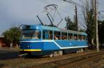 Tatra Tram 3303 ist am 27.06.2015 auf der Linie 7 in Odessa unterwegs. Die häufigste Fabre ist blau gelb.