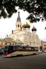 Dieses Stelle wollte ich auch unbedingt mal sehen.
Tram vom Typ K1 mit Nummer 7010 in Odessa am 28.06.2015.