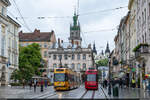 Lvivelectrotrans 1241 & 1246 / Rynok Square, 24. Mai 2025<br>ex Bernmobil 742 & 731