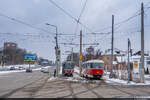 07.02.2025: ЖТД Tatra T6A5 8611 & T3SUCS 3092 /  проспект Перемоги (Peremohy Allee), Харків (Kharkiv), Ukraine