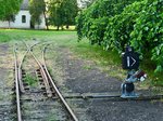 Das Gleisdreieck im Bahnhof Dombrad der 2009 stillgelegten Schmalspurstrecke von Nyiregyhaza nach Dombrad und Balsa, 29.