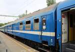 Gepckwagen MV 50 55 94-80 019-3 H-START Dd im IC 862  Balaton  aus Budapest-Dli, am 26.07.2025 in Keszthely.