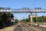 Blick am 01.08.2026 vom Bahnsteig 2 in Si�fok in Richtung Zam�rdi.