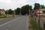 Der Bahnbergang in der Si utca in Sifok; 02.06.2011