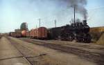 324 1551 rangiert im Oktober 1978 im Bahnhof Veszpremvarsany, dem Kreuzungsbahnhof der Strecken Gyr - Veszprem und Papa - Tatabanya.