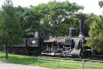 Im Bahnhof Gelände von Debrecen steht diese alte  Dampflok aus der K&K Ära als Denkmal.