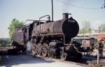 Eine Heizlok in Betrieb! Ich traute am 18.4.1989 meinen Augen nicht, als ich  im Depot Budapest Ujpest diese 41103 unter Dampf entdeckte.
