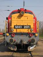 Die MV Diesellok M40 201 war eine echte berraschung in Rkospalota jpest am 02.04.2007.
