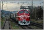 Ein seltener Gast in Wien. MAV M 61 001 am 9.12.2006 zog einen Advent-Sonderzug von Budapest-Nyugati pu. nach Wien Westbf. Die Aufnahme entstand in Wien Penzing bei der Hinfahrt als E 16764.
