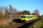 Die zwei Jenbacher Triebwagen 247 504 + 247 508 sind als 9224 Zug (Győr-Celldömölk) kurz vor Bf. Mezőlak.
27.12.2022.