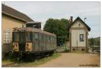 ABymot A166 abgestellt im Bahnhof Tapolca, aufgenommen im August 2005.