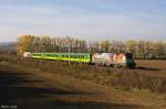 Am 01.11.2013 waren die beiden GySEV/Raaberbahn Loks 470 501  Sisi  und 470 505  Széchenyi  mit R9115 (Szombathely - Sopron) bei Kópháza unterwegs.