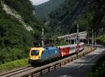 Die 470 002 mit einem REX nach Innsbruck am 21.06.2014 unterwegs bei Golling.
