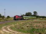 Die 470 503 mit einem D-Zug nach Sopron am 01.09.2015 unterwegs bei Pinnye.