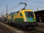 Die 1047 502 der GySEV am 28.03.2009 bei einer Rangierfahrt im Salzburger Hbf. 