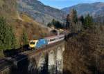 470 008 mit IC 592 am 29.11.2014 bei Bad Hofgastein.