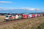 470 003  2015 Deutsch-Ungarisches Freundschaftsjahr  bringt den REX 2123 nach Wien Franz Josef's Bahnhof.