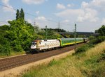 Die 470 010 mit einem IC am 02.07.2016 unterwegs bei Biatorbágy.