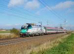 Ungarns 3.Streich! Die 1047 503 in ihrem neuen Farbkleid zu Ehren
von Franz Liszt hat am 26.10.2010 mit dem IC 640
 Paracelsus Universit�t Salzburg  den Bahnhof
Marchtrenk fast schon erreicht.