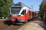 H-START BVpmot 5341 042-0 als letztes Fahrzeug des R2113 von Szob nach Budapest Nyugati verlsst am 07.September 2013 die Hst.